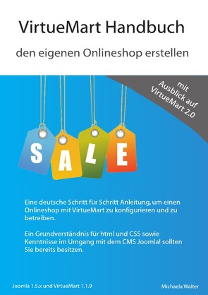 VirtueMart Handbuch – den eigenen Onlineshop erstellen von Walter,  Michaela