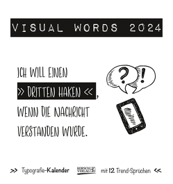 Visual Words Black 2024 von Korsch Verlag