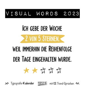 Visual Words Colour 2023 von Korsch Verlag
