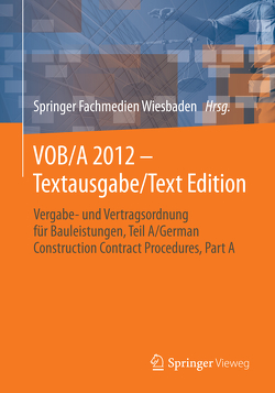 VOB/A 2012 – Textausgabe/Text Edition