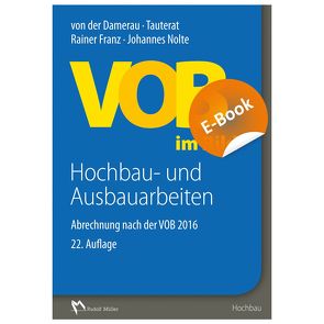 VOB im Bild – Hochbau- und Ausbauarbeiten – E-Book (PDF) von Franz,  Rainer, Nolte,  Johannes