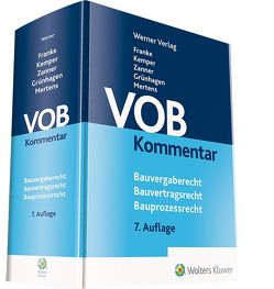 VOB Kommentar von Franke,  Horst, Grünhagen,  Matthias, Kemper,  Ralf, Mertens,  Susanne, Zanner,  Christian