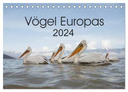 Vögel Europas 2024 (Tischkalender 2024 DIN A5 quer), CALVENDO Monatskalender von Schröder,  Hans