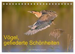 Vögel, Gefiederte Schönheiten (Tischkalender 2024 DIN A5 quer), CALVENDO Monatskalender von Lequen,  Wolfgang