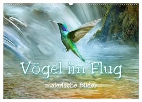 Vögel im Flug – malerische Bilder (Wandkalender 2024 DIN A2 quer), CALVENDO Monatskalender von Brunner-Klaus,  Liselotte