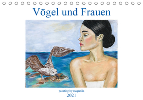 Vögel und Frauen (Tischkalender 2021 DIN A5 quer) von Khrapak,  Natalia