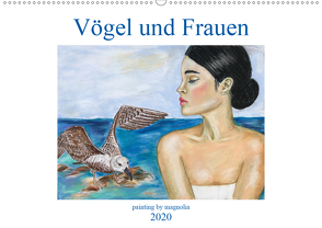 Vögel und Frauen (Wandkalender 2020 DIN A2 quer) von Khrapak,  Natalia