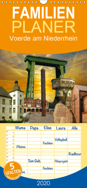 Voerde am Niederrhein – Familienplaner hoch (Wandkalender 2020 , 21 cm x 45 cm, hoch) von Daus,  Christine