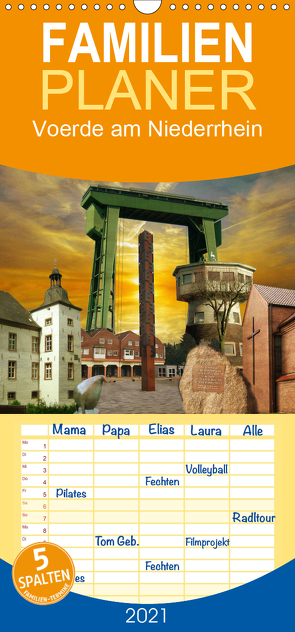Voerde am Niederrhein – Familienplaner hoch (Wandkalender 2021 , 21 cm x 45 cm, hoch) von Daus,  Christine