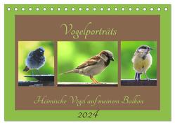 Vogelporträts – Heimische Vögel auf meinem Balkon (Tischkalender 2024 DIN A5 quer), CALVENDO Monatskalender von Schimmack,  Claudia