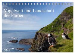 Vogelwelt und Landschaft der Färöer (Tischkalender 2024 DIN A5 quer), CALVENDO Monatskalender von Utelli,  Anna-Barbara