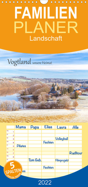 Familienplaner Vogtland – unsere Heimat (Wandkalender 2022 , 21 cm x 45 cm, hoch) von studio-fifty-five