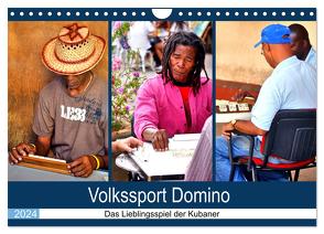 Volkssport Domino – Das Lieblingsspiel der Kubaner (Wandkalender 2024 DIN A4 quer), CALVENDO Monatskalender von von Loewis of Menar,  Henning