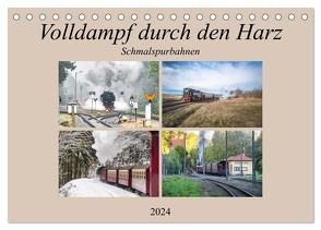 Volldampf durch den Harz (Tischkalender 2024 DIN A5 quer), CALVENDO Monatskalender von Gierok / Magic Artist Design,  Steffen