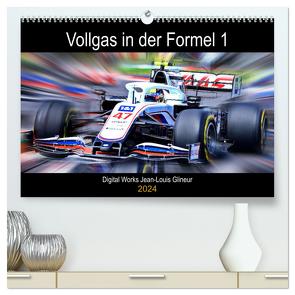 Vollgas in der Formel 1 (hochwertiger Premium Wandkalender 2024 DIN A2 quer), Kunstdruck in Hochglanz von Glineur,  Jean-Louis