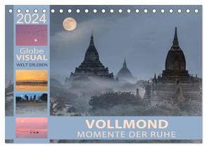 Vollmond – Momente der Ruhe (Tischkalender 2024 DIN A5 quer), CALVENDO Monatskalender von VISUAL,  Globe