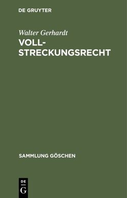 Vollstreckungsrecht von Gerhardt,  Walter