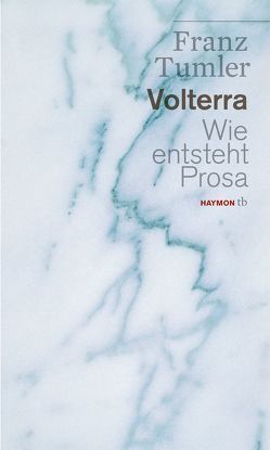 Volterra. Wie entsteht Prosa von Holzner,  Johann, Tumler,  Franz
