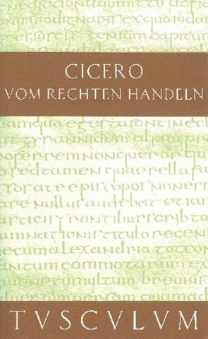 Vom rechten Handeln von Büchner,  Karl, Cicero