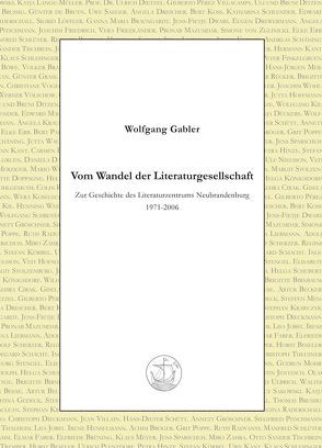 Vom Wandel der Literaturgesellschaft von Gabler,  Wolfgang