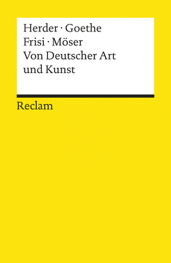 Von Deutscher Art und Kunst von Frisi,  Paolo, Goethe,  Johann Wolfgang, Herder,  Johann Gottfried, Korte,  Hermann, Möser,  Justus