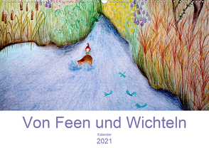Von Feen und Wichteln (Wandkalender 2021 DIN A2 quer) von Denorme,  Christine