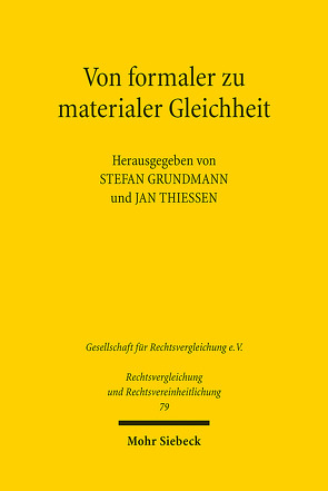 Von formaler zu materialer Gleichheit von Grundmann,  Stefan, Thiessen,  Jan