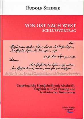 Von Ost nach West – Schlussvortrag von Steiner,  Rudolf