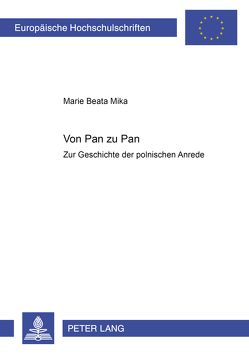 Von «Pan» zu «Pan» von Mika-Jasinski,  Marie-Beata