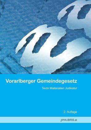 Vorarlberger Gemeindegesetz von proLIBRIS VerlagsgesmbH