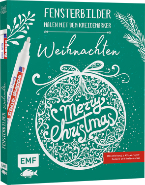 Vorlagenmappe Fensterbilder malen mit dem Kreidemarker – Weihnachten – Merry Christmas