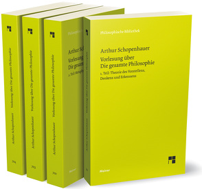 Vorlesung über Die gesamte Philosophie oder die Lehre vom Wesen der Welt und dem menschlichen Geiste, Bde. 1-4 (Set) von Schopenhauer,  Arthur, Schubbe,  Daniel