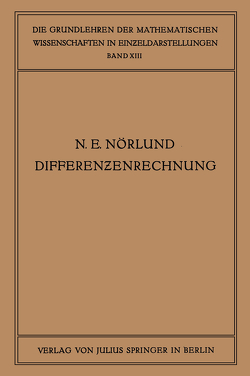 Vorlesungen über Differenzenrechnung von Nörlund,  Niels Erik