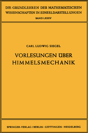 Vorlesungen über Himmelsmechanik von Siegel,  Carl Ludwig