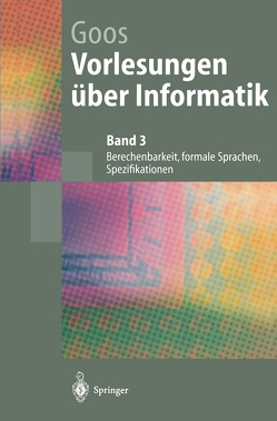 Vorlesungen über Informatik von Goos,  Gerhard