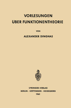 Vorlesungen über Funktionentheorie von Dinghas,  Alexander