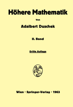 Vorlesungen über höhere Mathematik von Duschek,  Adalbert