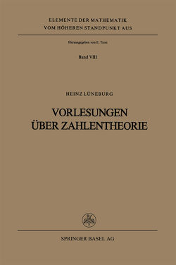 Vorlesungen über Zahlentheorie von Lüneburg,  H.