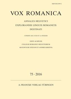 Vox Romanica 75 (2016)