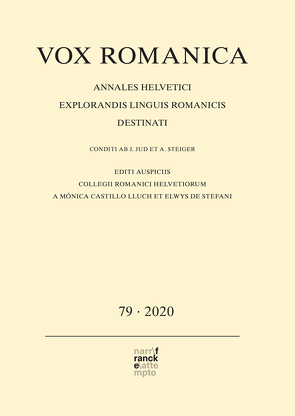 Vox Romanica 79 (2020) von Castillo Lluch,  Monica, De Stefani,  Elwys