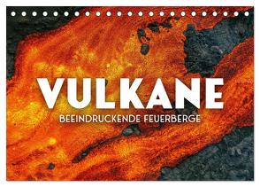 Vulkane – Beeindruckende Feuerberge (Tischkalender 2024 DIN A5 quer), CALVENDO Monatskalender von SF,  SF