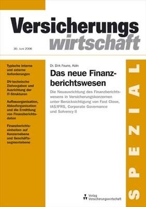 VW Spezial – Das neue Finanzberichtswesen von Fourie,  Dirk