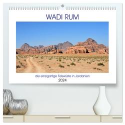 WADI RUM, die einzigartige Felswüste in Jordanien (hochwertiger Premium Wandkalender 2024 DIN A2 quer), Kunstdruck in Hochglanz von Senff,  Ulrich