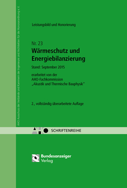 Wärmeschutz und Energiebilanzierung – Leistungsbild und Honorierung Onlineversion