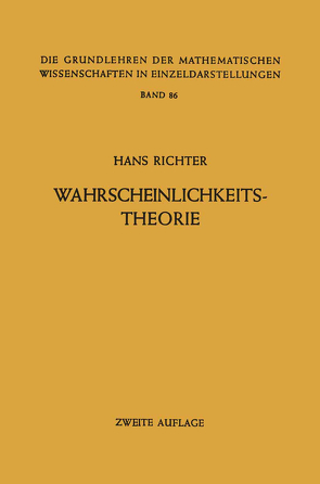 Wahrscheinlichkeitstheorie von Richter,  Hans