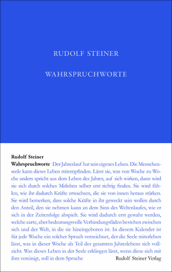 Wahrspruchworte von Rudolf Steiner Nachlassverwaltung, Steiner,  Rudolf