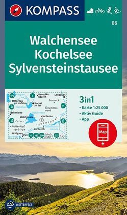 KOMPASS Wanderkarte Walchensee, Kochelsee, Sylvensteinstausee von KOMPASS-Karten GmbH