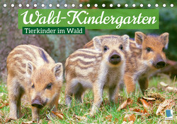 Wald-Kindergarten: Tierkinder im Wald (Tischkalender 2023 DIN A5 quer) von CALVENDO
