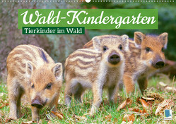 Wald-Kindergarten: Tierkinder im Wald (Wandkalender 2023 DIN A2 quer) von CALVENDO