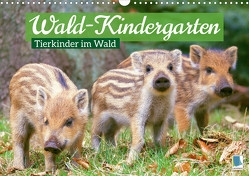 Wald-Kindergarten: Tierkinder im Wald (Wandkalender 2023 DIN A3 quer) von CALVENDO